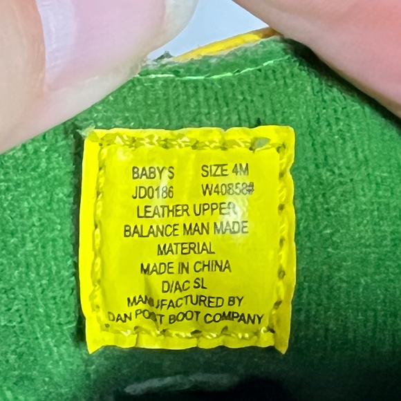 John Deere Johnny Poppers Baby Infant Boots Size 4M JD0186 - Picture 6 of 7